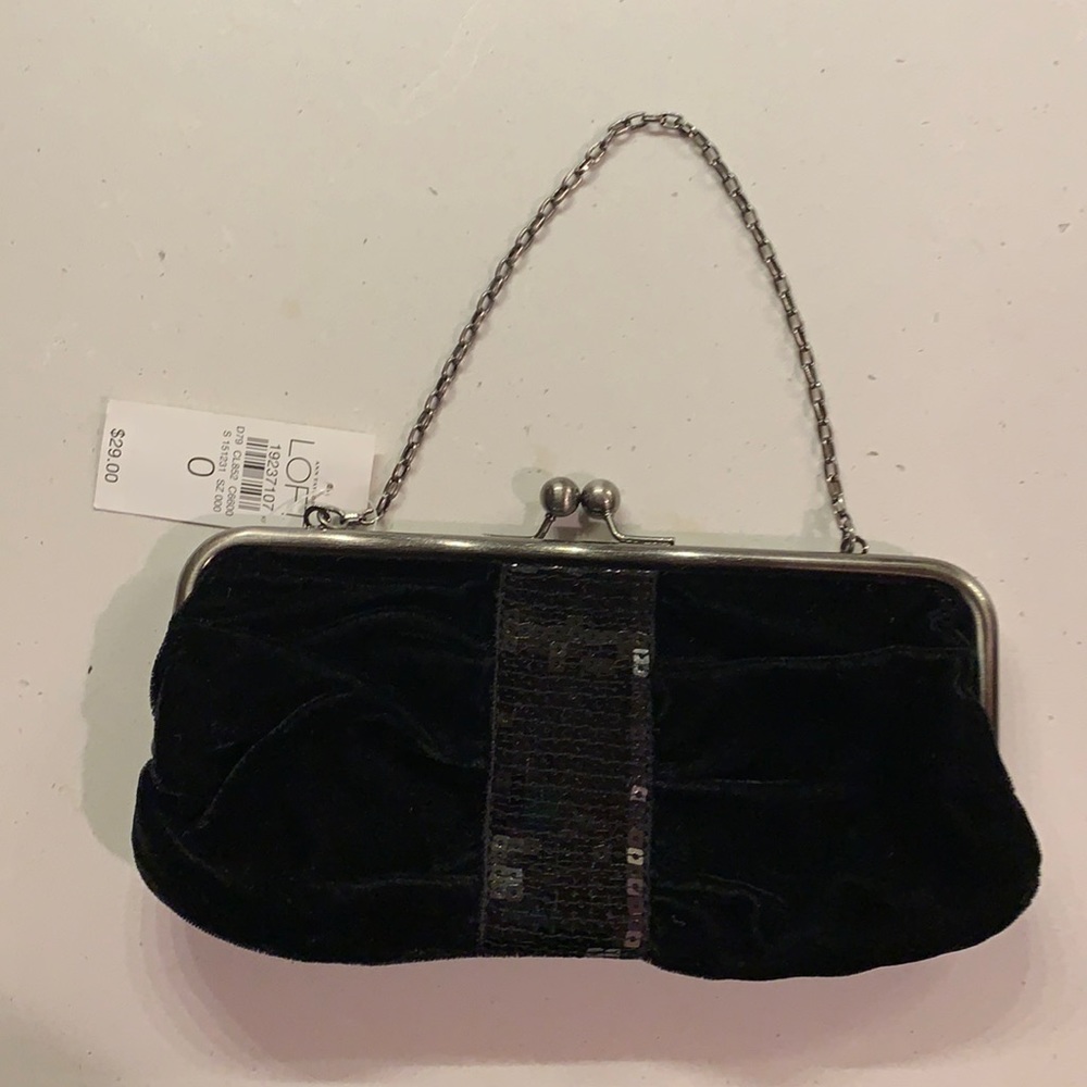 New black velvet clutch